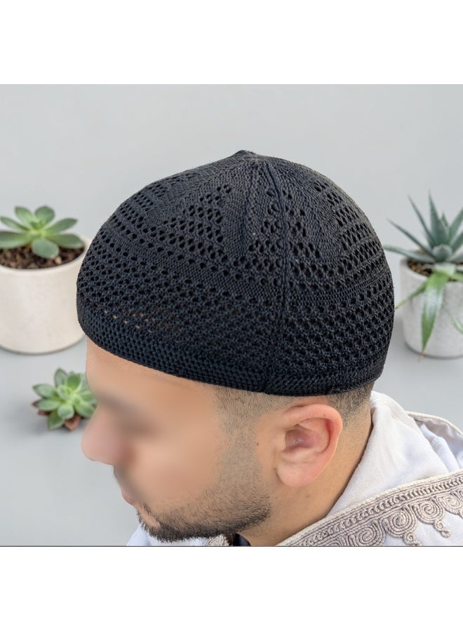 طاقية صلاة تركية من القطن – تصميم إسلامي أنيق مريح للاستخدام اليومي والعبادة - Image 2