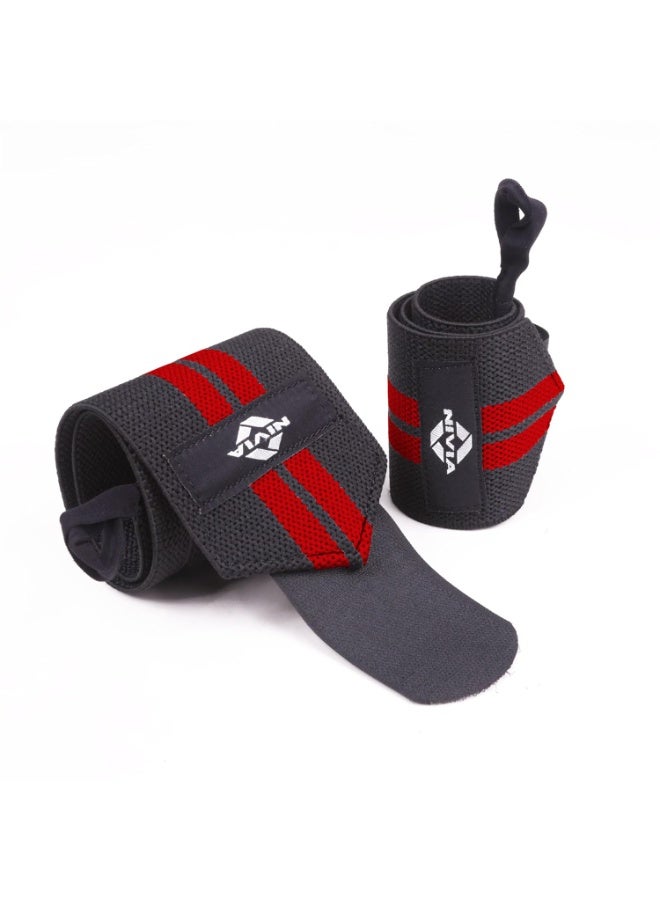 Nivia Weight Lifting Wrist Support with Thumb Loop Strap For Gym & Fitness/Made of Velcro and Elastic Band For Men & Women - Image 1