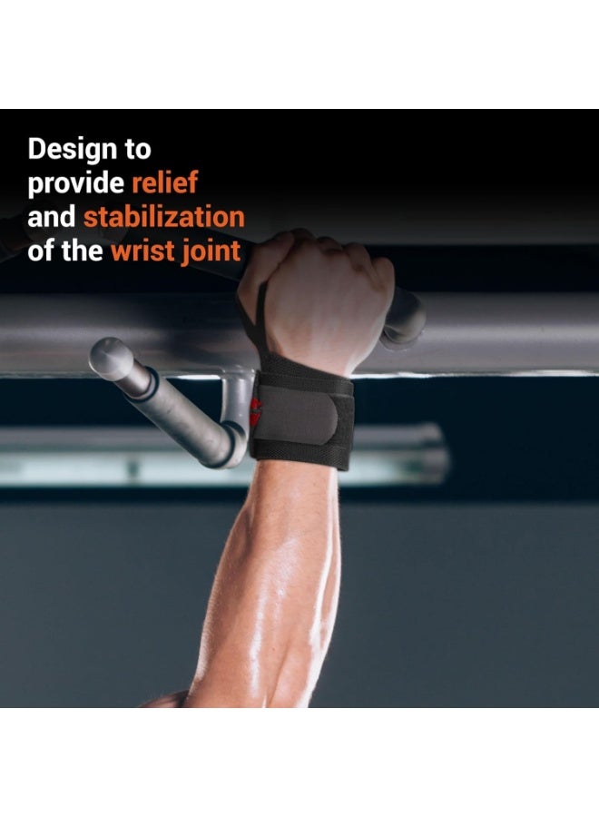 Nivia Weight Lifting Wrist Support with Thumb Loop Strap For Gym & Fitness/Made of Velcro and Elastic Band For Men & Women - Image 2
