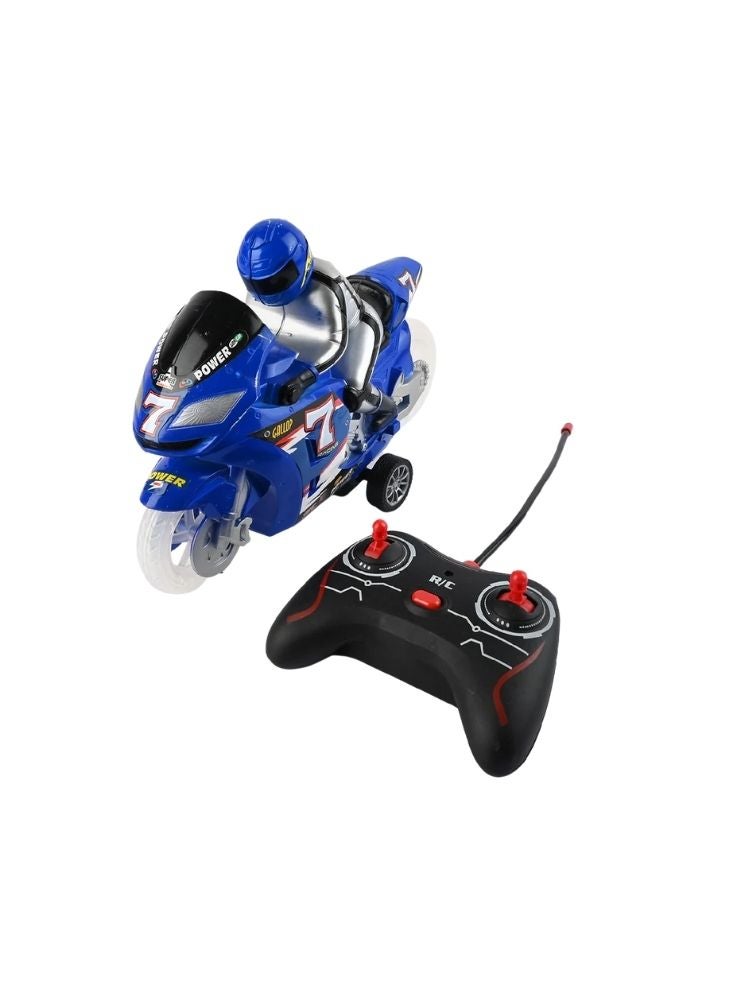 بريميم دراجة سباق تعمل بالتحكم عن بعد – لعبة دراجة بهلوانية عالية السرعة للأطفال للعب في الأماكن المغلقة والمفتوحة - Image 3