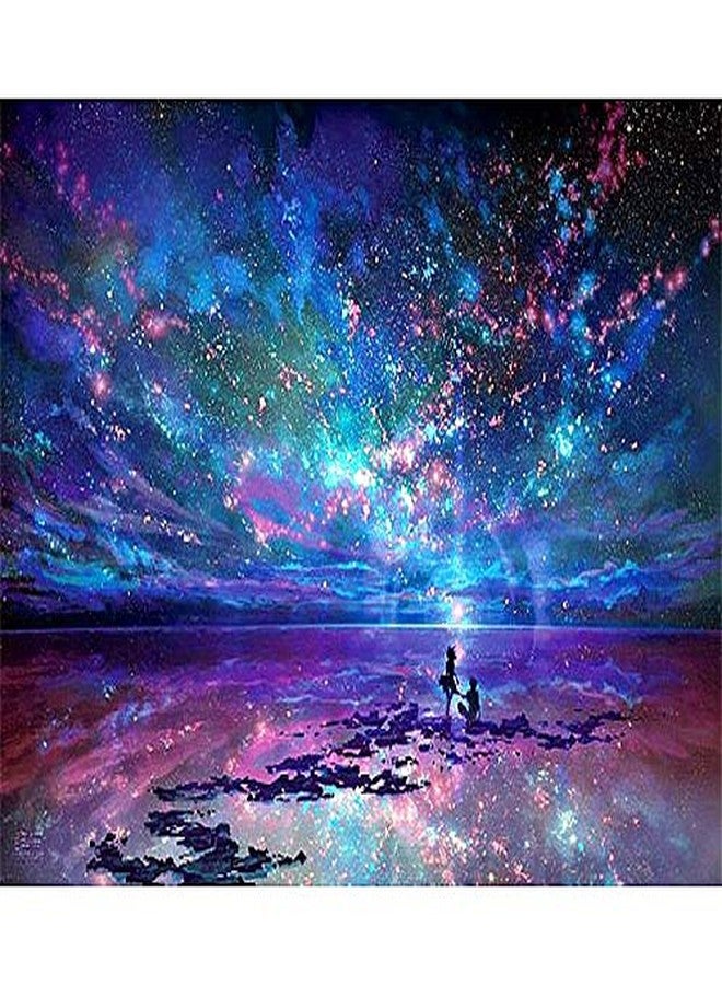 iDream Home Decoration 5D Diamond Painting Rhinestone Fantacy Star DIY Mosaic Wall Decor (20cm x 25cm) -Sparkling, Handmade, Elegant Interior Decoration for Living Room & Bedroom - Image 1