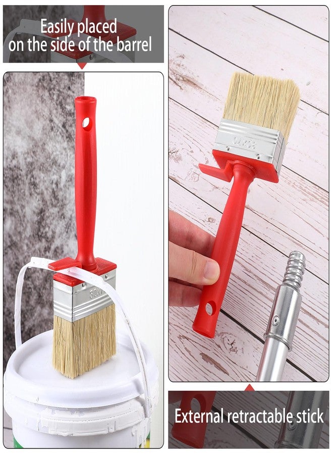 Hoolerry 5 Pcs Deck Stain and Sealer Block Paint Brushes for Wood Heavy Duty Brush Paint Brushes for Walls Applicator for Painting Staining Decking Fence (3",4",4.7",5.5",6") - Image 4