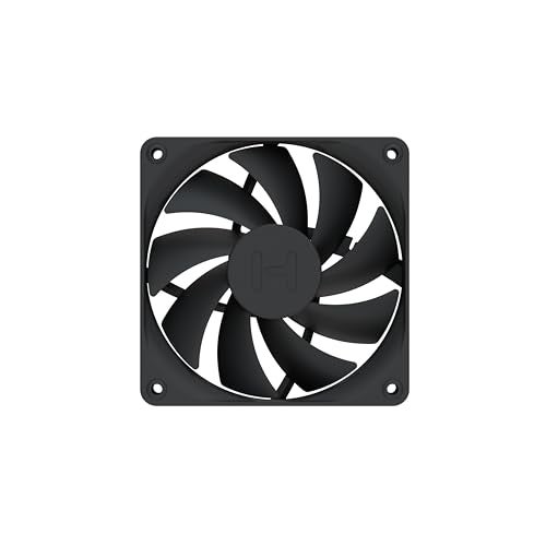 Hyte Flow FA12 120mm PC Case Fans 4-Pack, High Performance, Low Noise, 1500 RPM, 4-Pin PWM, Fluid Dynamic Bearing - Pitch Black - Image 2