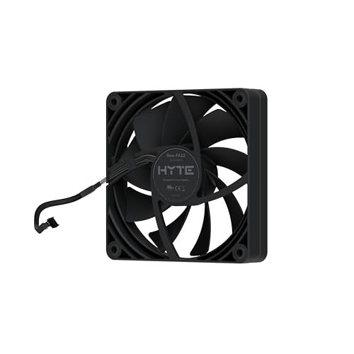 Hyte Flow FA12 120mm PC Case Fans 4-Pack, High Performance, Low Noise, 1500 RPM, 4-Pin PWM, Fluid Dynamic Bearing - Pitch Black - Image 4