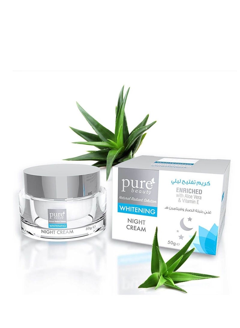 بيور بيوتي كريم تفتيح البشرة للاستخدام الليلي | 50 غرام