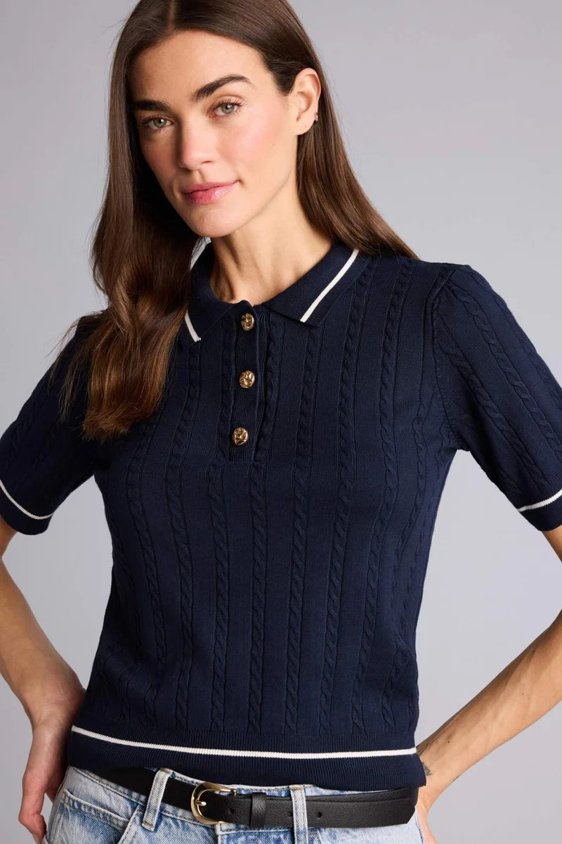 ديفاكتو Regular Fit Polo Collar Pullover