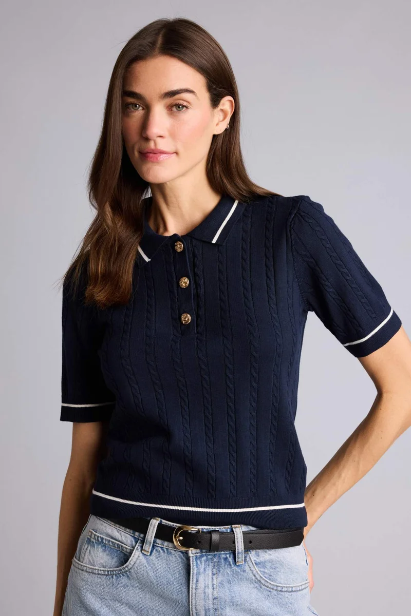 Defacto  Regular Fit Polo Collar Pullover for Women | Best Price UAE