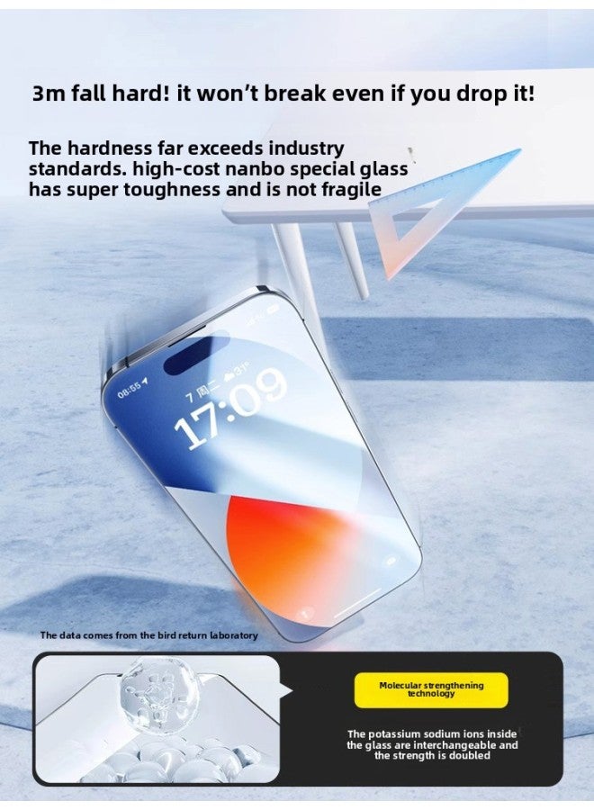[Imported Original Screen Film] Applicable For Iphone 15 Tempered Film For Iphone14/13/12promax Mobile Phone Stickers-Colour:Hd 2-piece Full Screen Full Coverage★10 Times Anti-fingerprint-Size:For Iphone 11 Pro Max