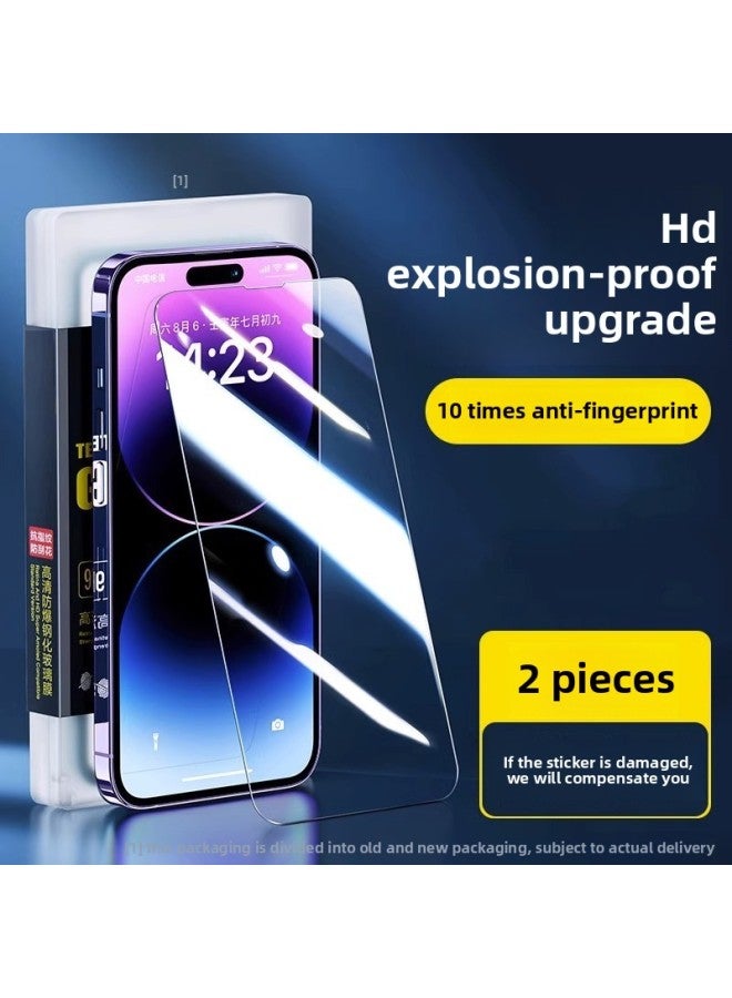 [Imported Original Screen Film] Applicable For Iphone 15 Tempered Film For Iphone14/13/12promax Mobile Phone Stickers-Colour:Hd 2-piece Full Screen Full Coverage★10 Times Anti-fingerprint-Size:For Iphone 11 Pro Max
