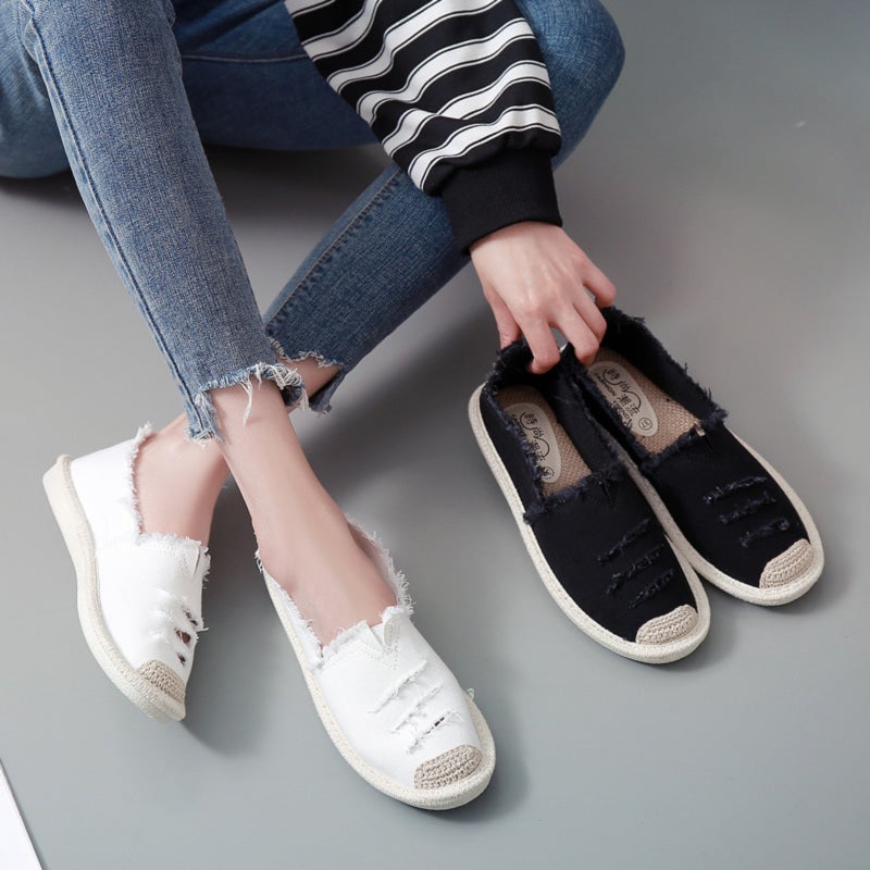 Flat Cloth Straw Fisherman Shoes - Image 4