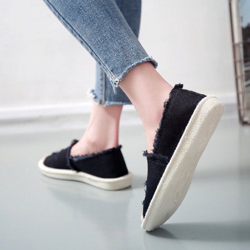 Flat Cloth Straw Fisherman Shoes - Image 2