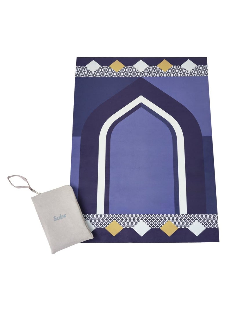 Sabr 'Jakarta' Compact Prayer Mat With Travel Pouch - Image 1