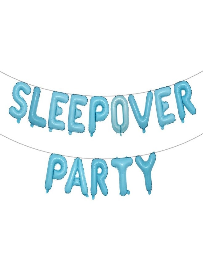 RUIANSI Sleepover Party Decoration Multicolor Sleepover Birthday Party Balloons Banner for Girls Pajamas Slumber Party Night Out Party Decoration (SLEEPOVER PARTY Light Blue) - Image 2