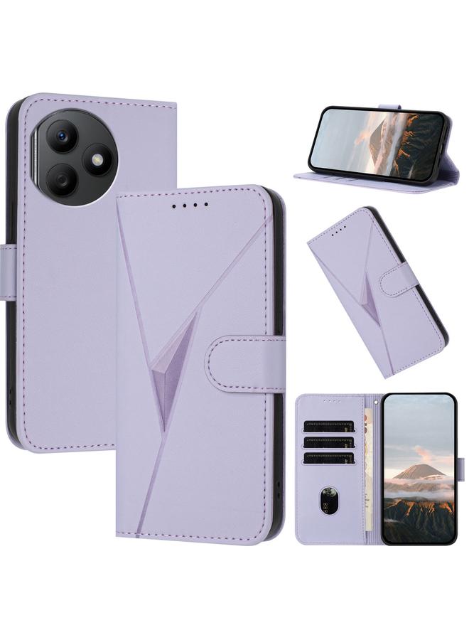 زبون جراب هاتف جلدي بنمط مثلث مع مشبك لهاتف Honor X50i+ - Image 1