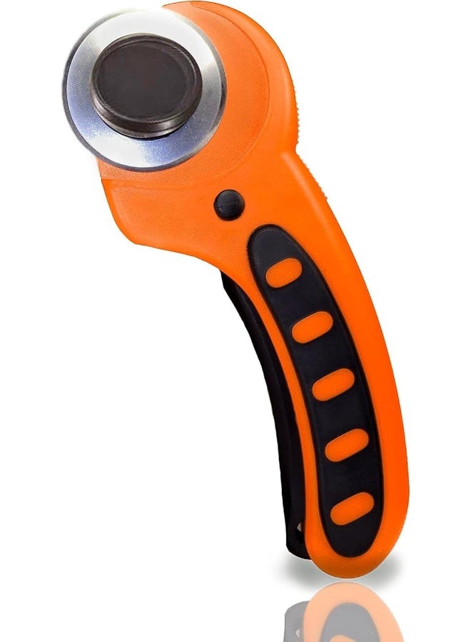 Biella Multipurpose Rotary Cutter - Rolling Cutter With Ergonomic Handle And Safety Lock For Fabric, Leather, Crafting, Sewing, Trimming, Cutting Etc  - Image 1