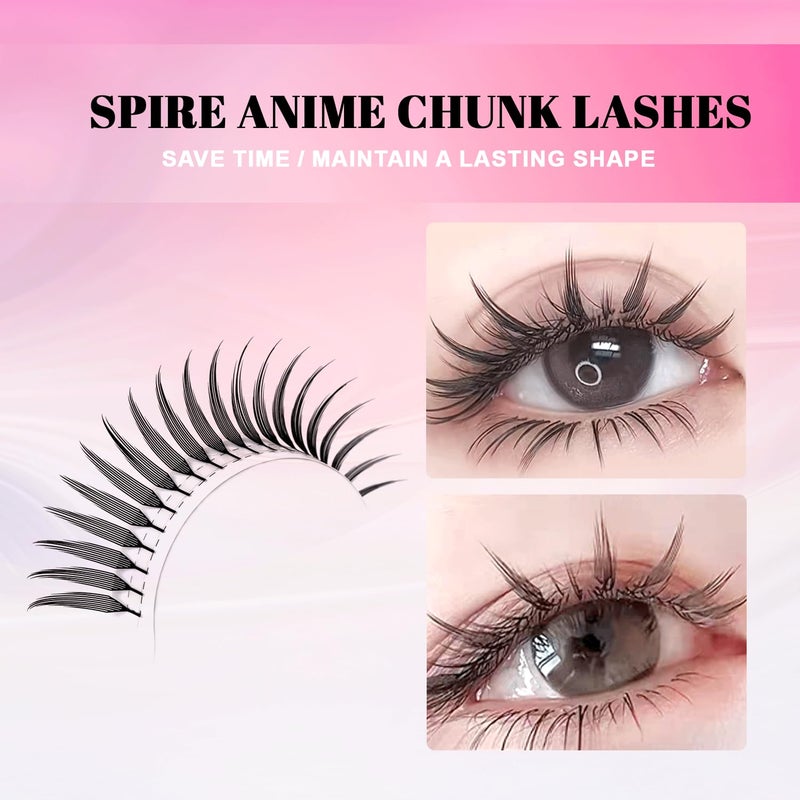 TDANCE Premade Anime Spire Lash Extensions for Professional Lash Artists - Anime Lashes Extensions, Plume Flake Lash Extensions, Lightweight, Perfect for Salon Use Comic Spire Lashes (0.07-D,8-15mm) - Image 3