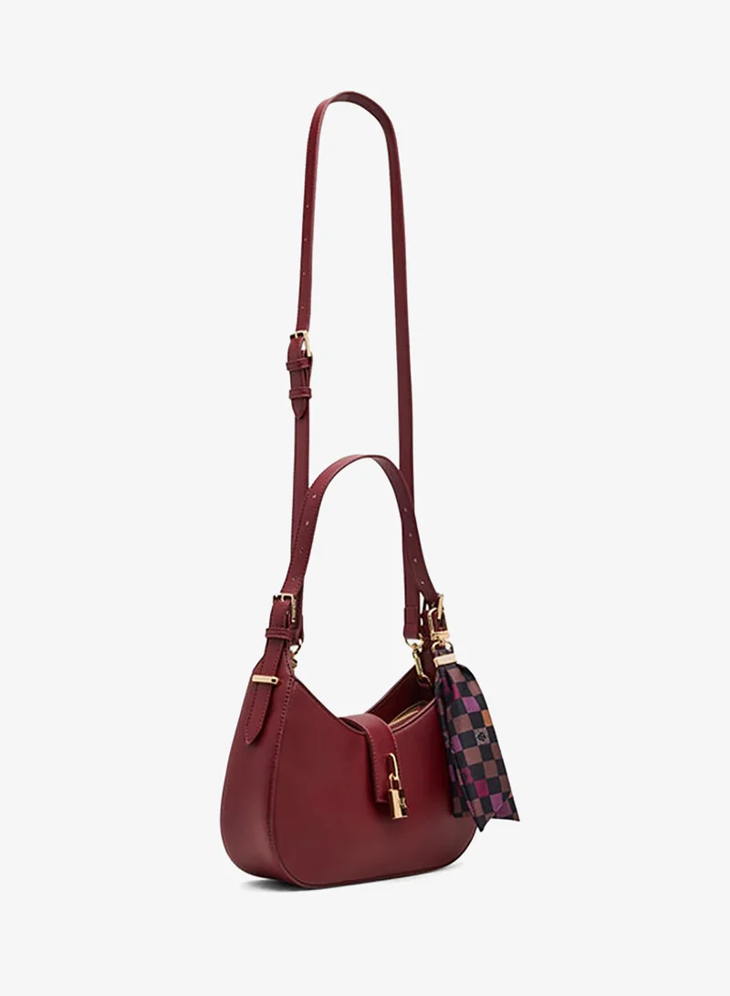 Anne Klein  Anne Klein Scarf Detail Snap Shoulder Bag for Women | Best Price UAE