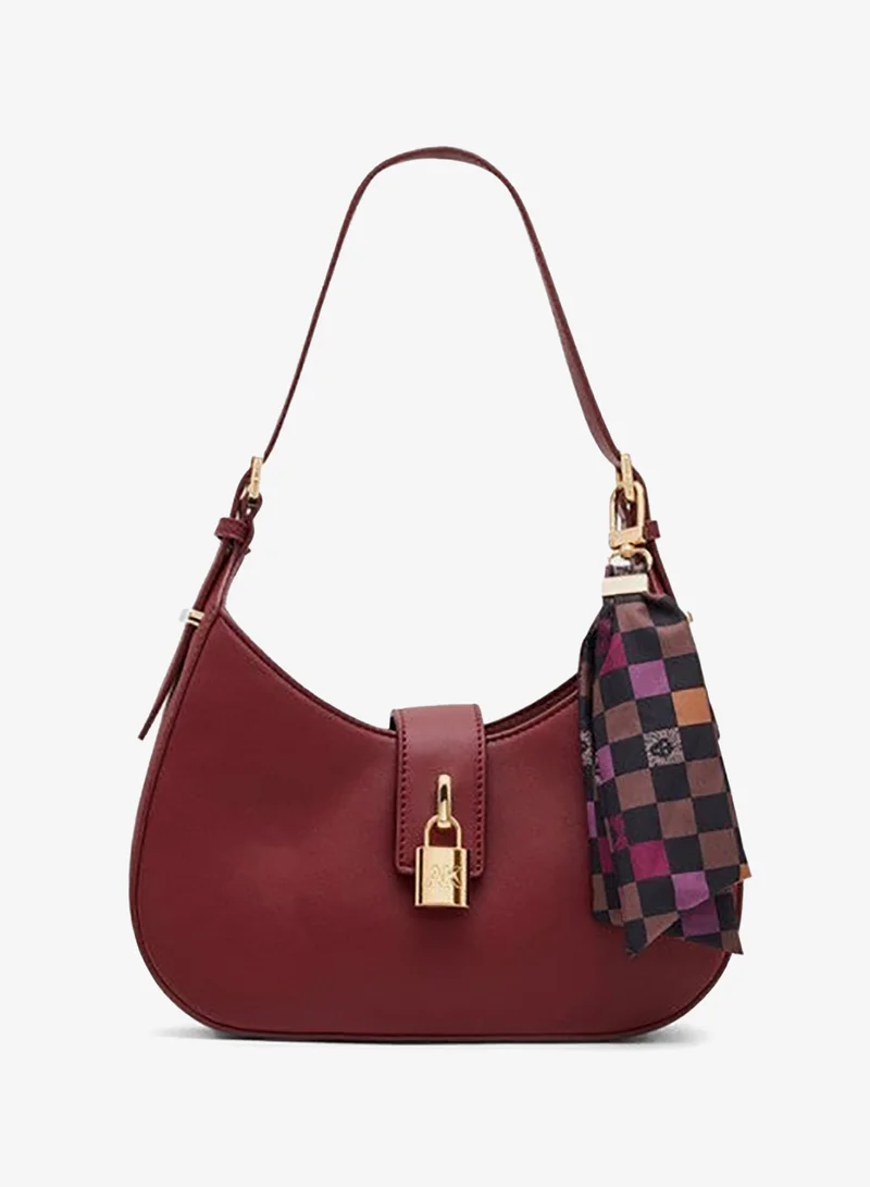 ANNE KLEIN Anne Klein Scarf Detail Snap Shoulder Bag
