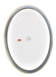 MODA CUCINA Melamine Oval Serving Platter Extra Large Majestic Blue 41cm Esma Approved 