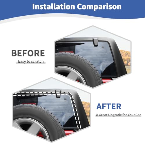 JOSHELA for Wrangler Rear Window Rubber Seal, Back Window Sealing Strip for Jeep Wrangler TJ JK JKU JL JLU Weather Stripping Accessories 90.55 Inches - Image 2