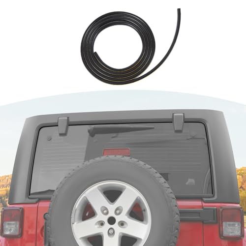 JOSHELA for Wrangler Rear Window Rubber Seal, Back Window Sealing Strip for Jeep Wrangler TJ JK JKU JL JLU Weather Stripping Accessories 90.55 Inches - Image 1