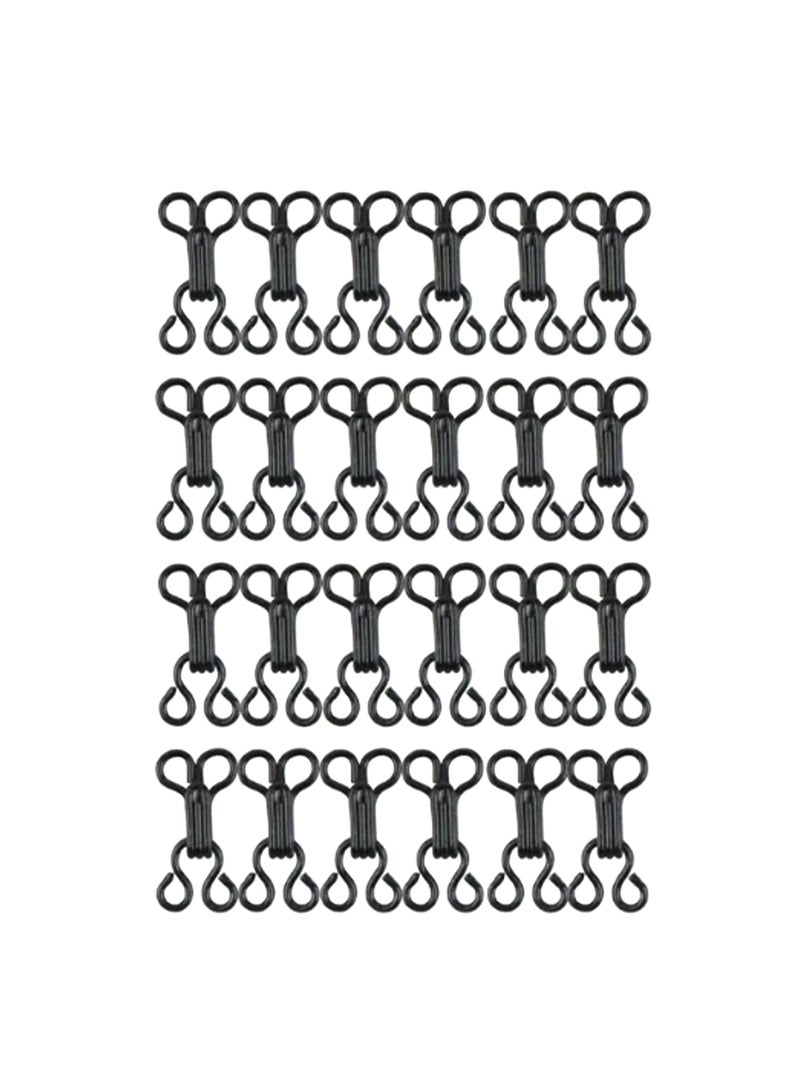 No.1, 24 Pieces, Black Color, Double Seam Hook Eye Buckle, Suitable For Clothes, Pants, Skirts, DIY Crafts, Multi-purpose Collar Buckle - Image 3