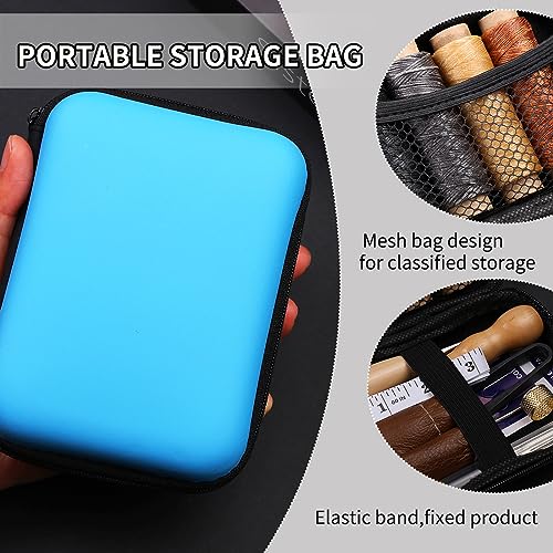 MORFEN Leather Sewing Kit, Leather Stitching Kit with Sewing Awl, Needles, Waxed Thread, Upholstery Repair Kit, Heavy Duty Sewing Tools for Hand Stitching Car Seats, Sofa, Carpets, Shoes, DIY Craft - Image 2