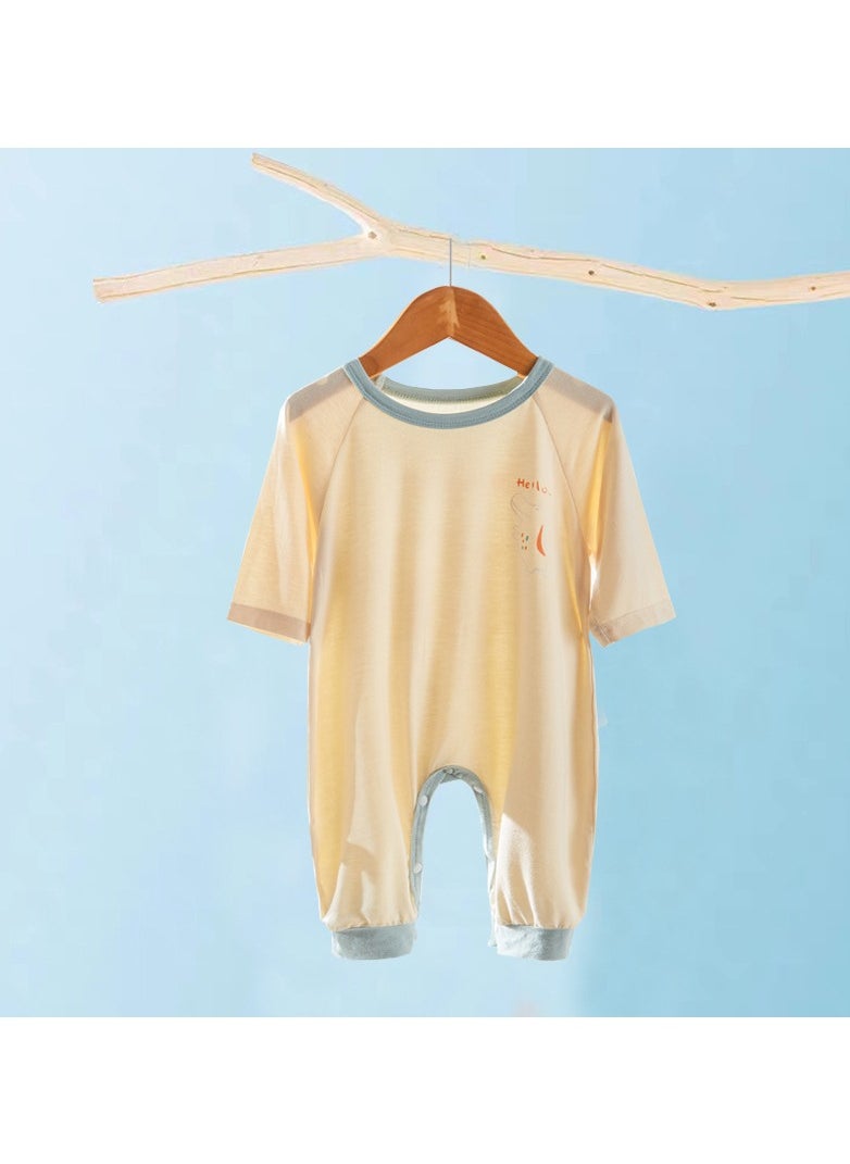 Loquat - Baby's Thin Silky And Cool Summer Jumpsuit - Image 1