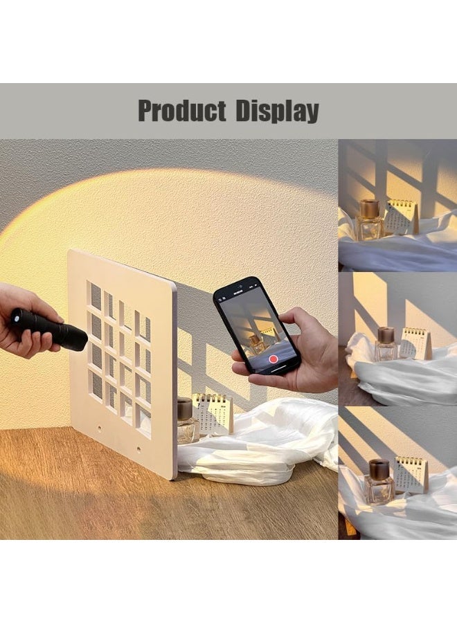 لاكام Light Shadow Photography Background Board, PVC Waterproof Window Simulation Board, Realistic Shadow Backgrounds for Flat Lay Photography, Product Display, Jewelry/Cosmetics Shoot (3-PC) - Image 5