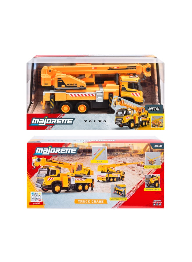 Majorette Volvo FMX Truck Crane, 22 cm Officially Licensed Volvo Construction Vehicle, 1:45 Scale Diecast Toy with Extendable & Rotatable Crane Arm, Winch, Freewheel and Rubber Tires, Ages 3+ - Image 5
