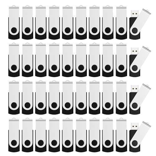 Aiibe 16GB Flash Drive 100 Pack USB Drives 16GB USB Flash Drives Bulk Thumb Drive USB 2.0 Memory Stick PenDrive, Black - Image 1
