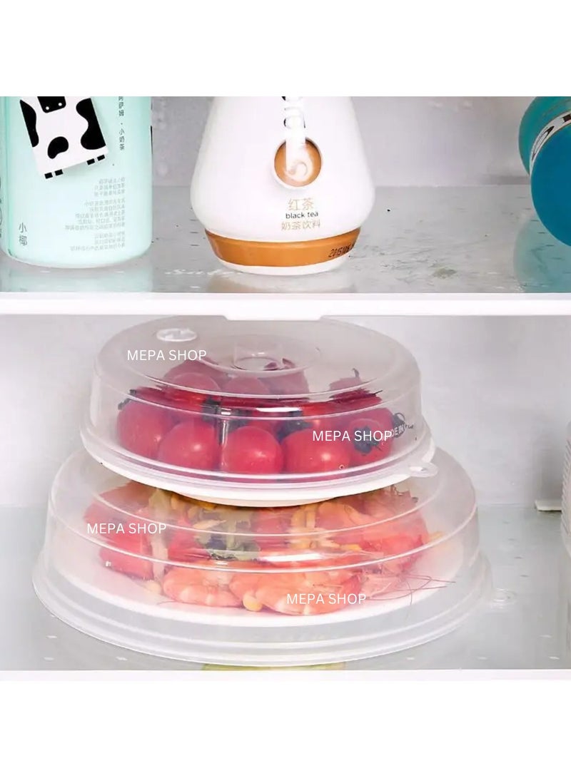 Microwave Plate Cover with Vent Holes - Microwave Safe, Anti-Spatter, Non-Toxic Plastic Dish Lid  - Image 2