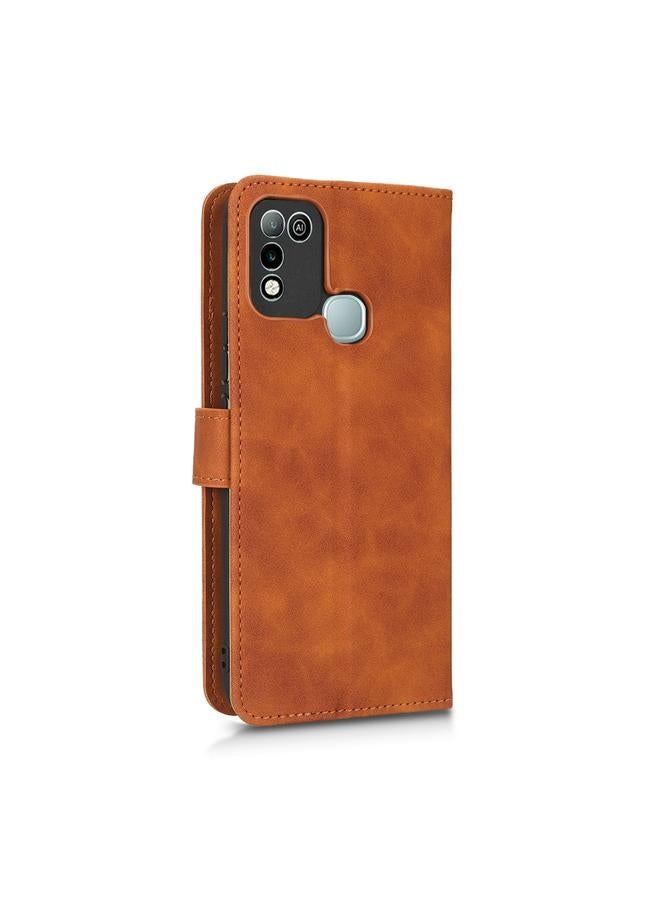 Green Tiger Case For Infinix Hot 10 Play Skin Feel Magnetic Flip Leather Phone Case - Image 3