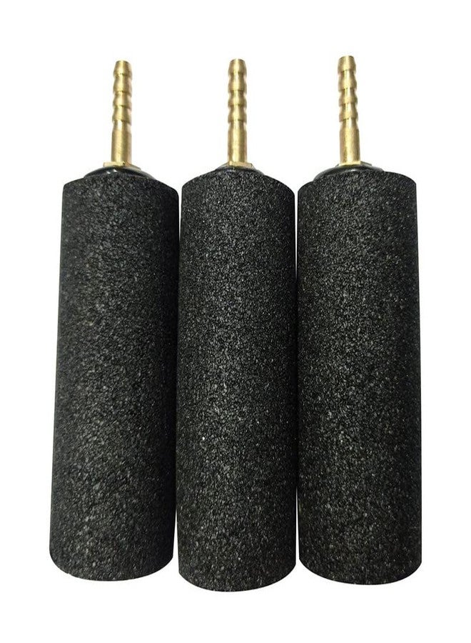 SCH PUMPS Grand 4"X1" 100X25 Mm Cylinder Air Stone With Brass Nozzle Bubble Diffuser For Biofloc Fish Farming Tank Pond Aeration Aquarium(3 Stones).