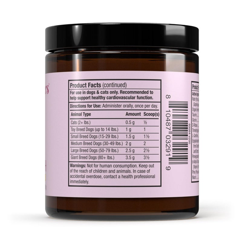 Dr. Mercola Bark & Whiskers Heart Health for Dogs & Cats, 3.17 oz. (90g), 90 Scoops, Cheddar Cheese Flavor, Supports Cardiovascular Health and Function, Veterinarian Formulated, Non-GMO, Dr. Mercola - Image 3