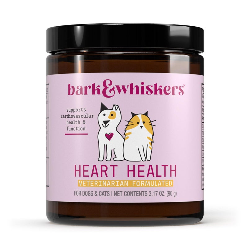 Dr. Mercola Bark & Whiskers Heart Health for Dogs & Cats, 3.17 oz. (90g), 90 Scoops, Cheddar Cheese Flavor, Supports Cardiovascular Health and Function, Veterinarian Formulated, Non-GMO, Dr. Mercola - Image 1