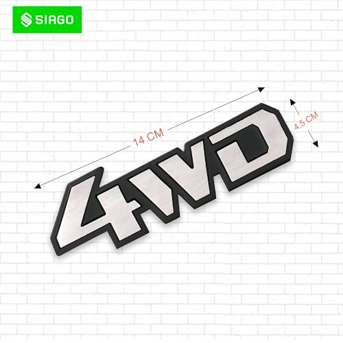 SIAGO SIA259 Premium 4WD Metal Car Sticker - Durable & Stylish Auto Emblem for Vehicles - Customizable Designs - Easy Installation - Weather-Resistant & Long-Lasting - Image 2