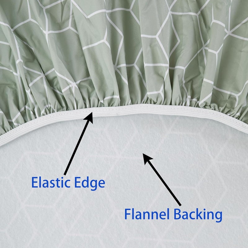 Walrus Round Vinyl Fitted Tablecloth with Flannel Backing Elastic Edge Design Table Cover Waterproof Oil-Proof PVC Table Cloth Stain-Resistant Best for 57"-66" Round - Image 5