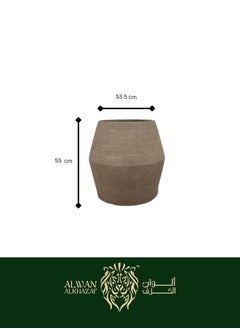 Generic 1- piece modern Humus chocolate brown Steam round Concrete Jar ( 55 x 53,5 H) (20 K)  - Image 2
