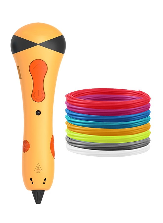 NIBEMINENT Adjustable Speed 3D Printing Pen Orange 