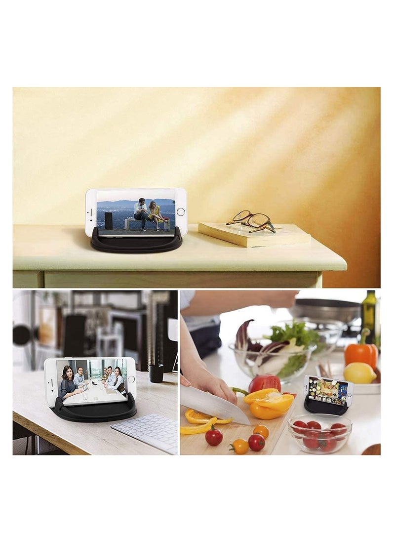 حامل هاتف السيارة العالمي، تركيب على لوحة القيادة لهواتف آيفون، سامسونج، هواتف أندرويد، أجهزة GPS، قاعدة مكتب غير قابلة للانزلاق، متوافق مع جميع الهواتف المحمولة، أسود - Image 2