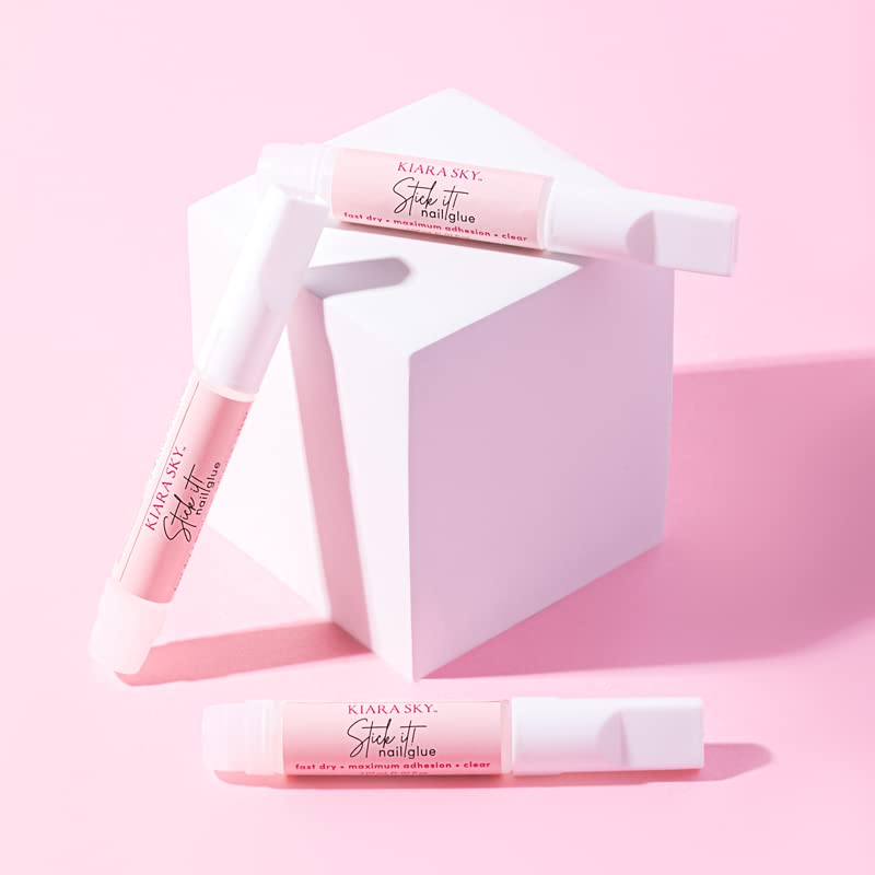 Kiara Sky Stick It Super Strong Fast Drying Nail Glue for Acrylic Nails, Tips & Press On - 0.07 Fl Oz, 10 Full Size Tubes - Image 2