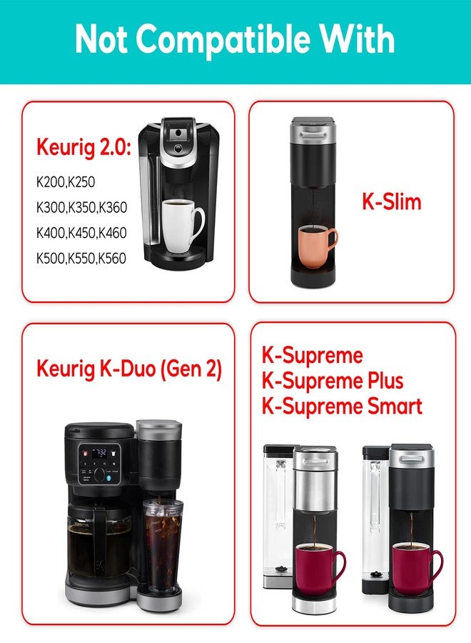 كبسولات قهوة كاسابروز CASKF01 قابلة لإعادة الاستخدام من نوع K Cups لأجهزة كيوريج، فلاتر قهوة عالمية قابلة لإعادة التعبئة من الفولاذ المقاوم للصدأ متوافقة مع ماكينات قهوة كيوريج 1.0، صديقة للبيئة، خالية من مادة BPA - Image 3