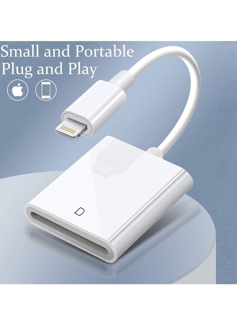 Generic - SD Card Camera Reader Adapter for iPhone iPad(USB 3.0/2.0) DSLR Camera Trail Game Camera Card Viewer Reader for iPhone 12 Mini,No APP Needed-Plug and Play - Image 1