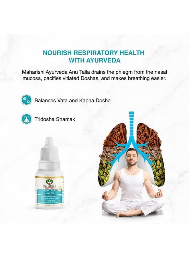 Maharishi Ayurveda Anu Taila - Nasal Congestion Relief Oil | Migraine & Sinusitis Treatment | Improve Sensory Perception | Herbal Formula | 10Ml (Pack Of 1)  - Image 2