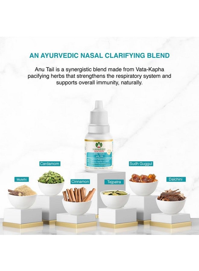 Maharishi Ayurveda Anu Taila - Nasal Congestion Relief Oil | Migraine & Sinusitis Treatment | Improve Sensory Perception | Herbal Formula | 10Ml (Pack Of 1)  - Image 4