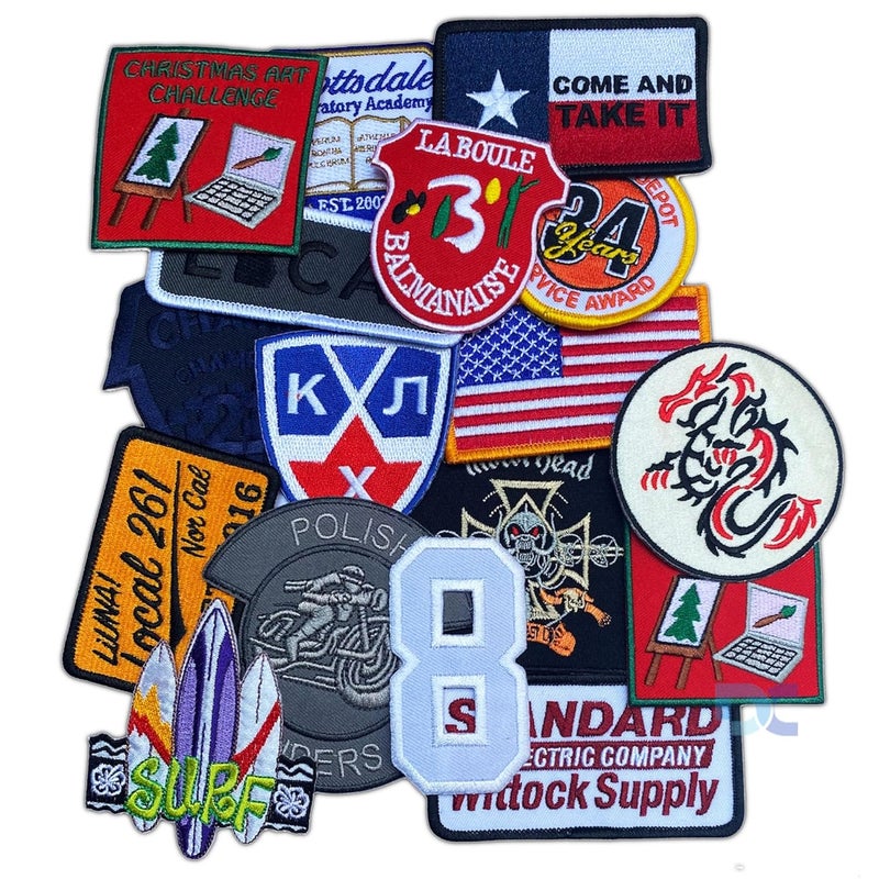 Daily Crafts Daily Crafts 5 pcs Assorted Biker Patches Iron On Transfer Sew on Clothes Patches Sewing Repair Kit Embroidery Patches Applique for Jackets Jeans Backpacks 
