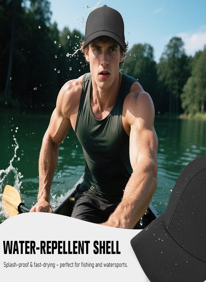 AOPREL Baseball Cap Breathable Mesh Golf Hat Quick Dry Adjustable Baseball Hats for Men and Women Sport Running Workout Black - Image 4