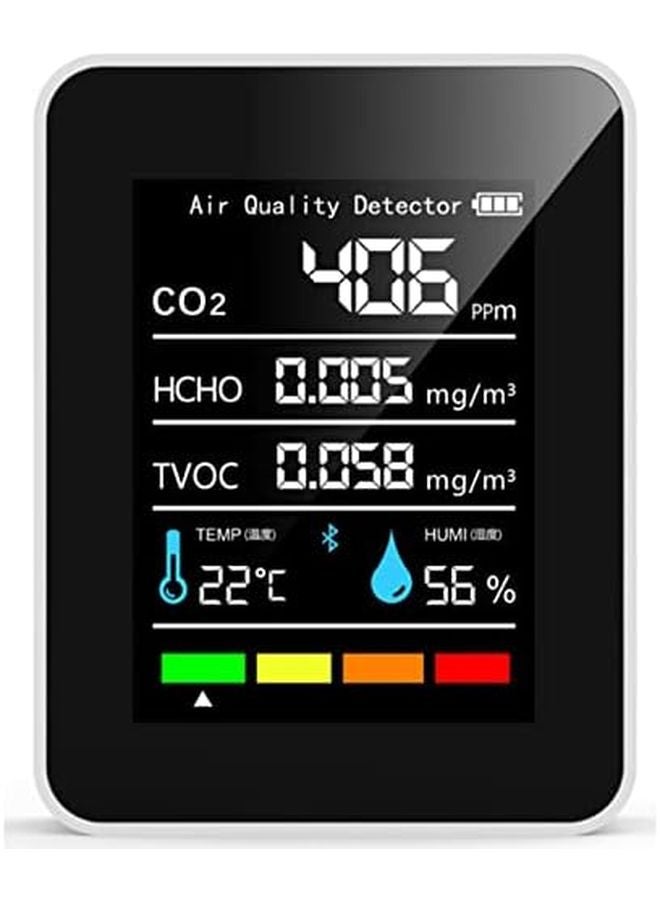Mini CO2 Detector 5 in 1 Air Quality Monitor for HCHO TVOC Temperature Humidity - Image 2