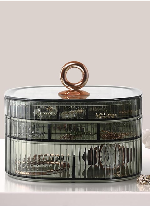 Jewelry Box, 3-Layer Acrylic Jewelry Organizer with Handle, Clear Jewelry Boxes for Women Girls, Make up Organizer, Jewelry Storage Holder